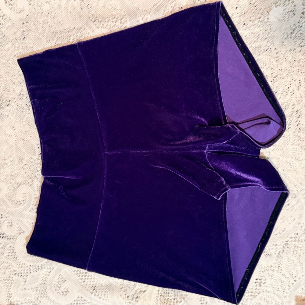 Purple Velvet Women's Shorts